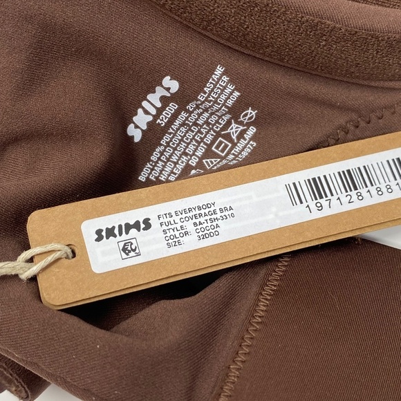NWT Skims fits everybody full coverage under wire bra size 32DDD COCOA brown - Picture 7 of 7